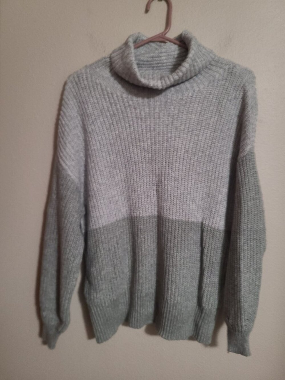 American Eagle Women's Large Pullover Cowl Neck Ribbed Knit Sweater 18"C 25"L